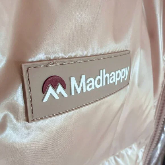 Madhhappy × Columbia Mauve Vapor Down Puffer Jacket 800 Fill M Convertible NWT - Picture 6 of 15